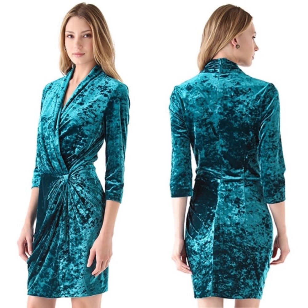 Catherine Malandrino Delphine Velvet Wrap Dress